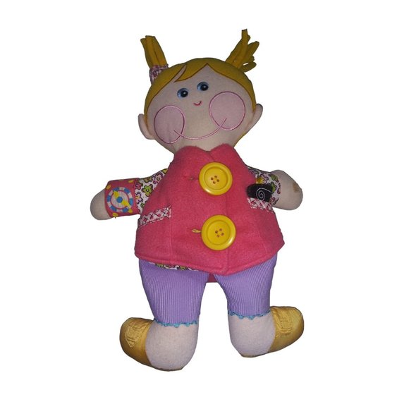 VTG Playskool Dressy Bessy Stuffed Plush Doll Learn to Dress Yourself Doll Toy - Picture 2 of 9